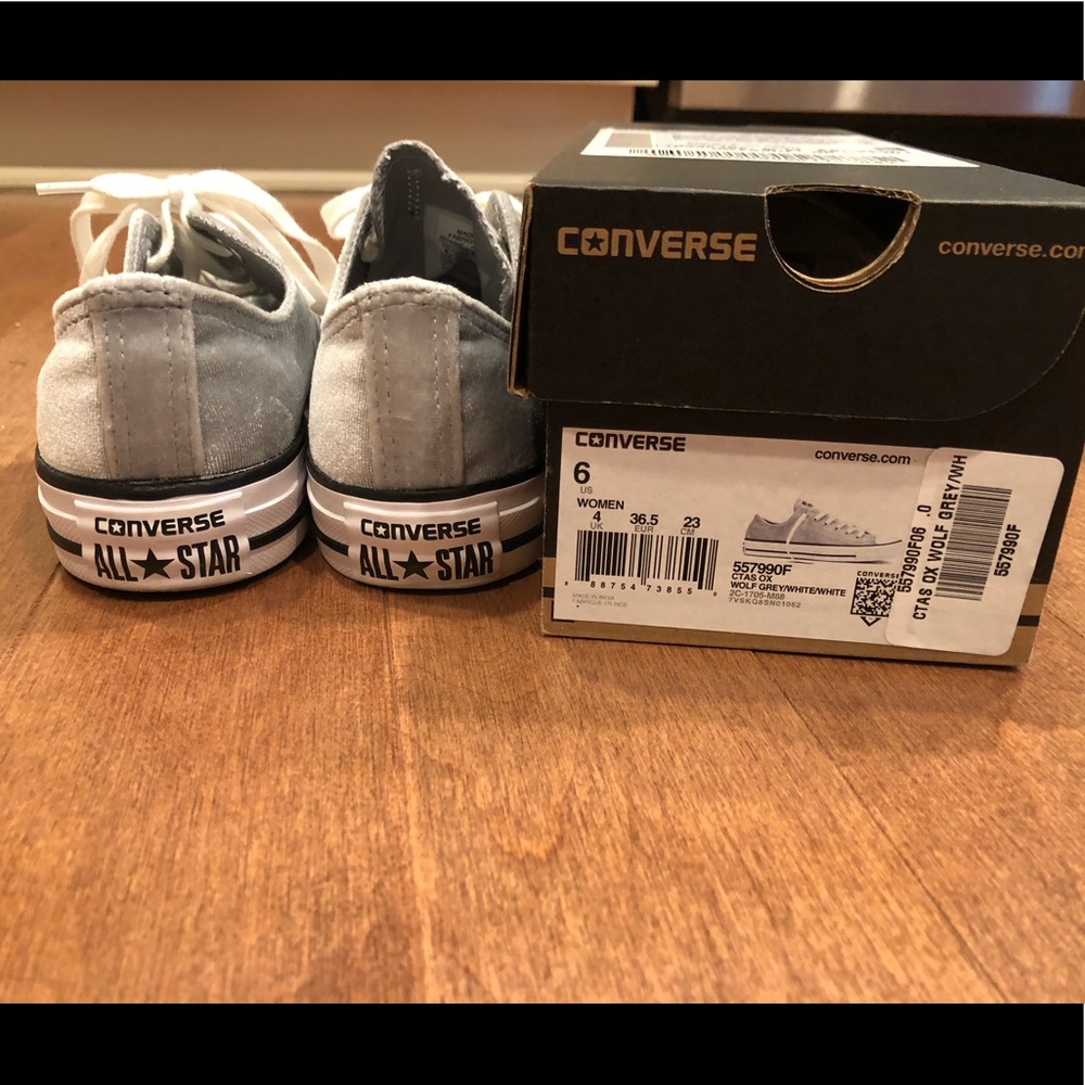 Gray Velvet Converse